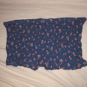 American eagle outfitters floral strapless top